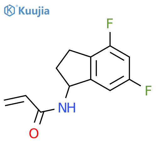 N-(4,6-difluoro-2,3-dihydro-1H-inden-1-yl)prop-2-enamide structure