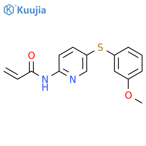 N-{5-(3-methoxyphenyl)sulfanylpyridin-2-yl}prop-2-enamide structure