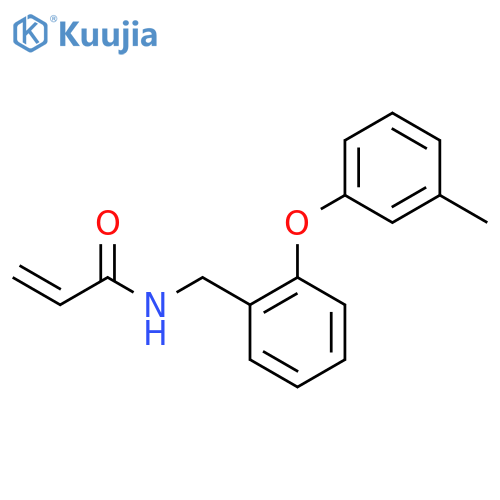 N-{2-(3-methylphenoxy)phenylmethyl}prop-2-enamide structure