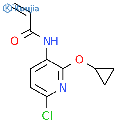 N-(6-chloro-2-cyclopropoxypyridin-3-yl)prop-2-enamide structure
