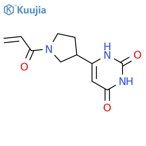 6-1-(prop-2-enoyl)pyrrolidin-3-yl-1,2,3,4-tetrahydropyrimidine-2,4-dione structure