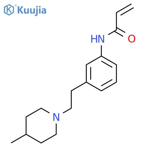 N-{3-2-(4-methylpiperidin-1-yl)ethylphenyl}prop-2-enamide structure