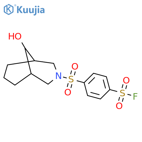4-[(9-Hydroxy-3-azabicyclo[3.3.1]nonan-3-yl)sulfonyl]benzenesulfonyl fluoride structure