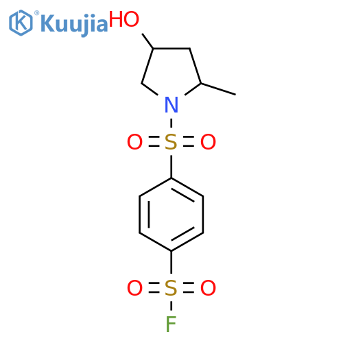 4-(4-hydroxy-2-methylpyrrolidin-1-yl)sulfonylbenzene-1-sulfonyl fluoride structure