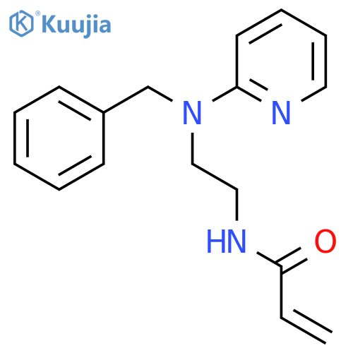 N-[2-[Benzyl(pyridin-2-yl)amino]ethyl]prop-2-enamide structure