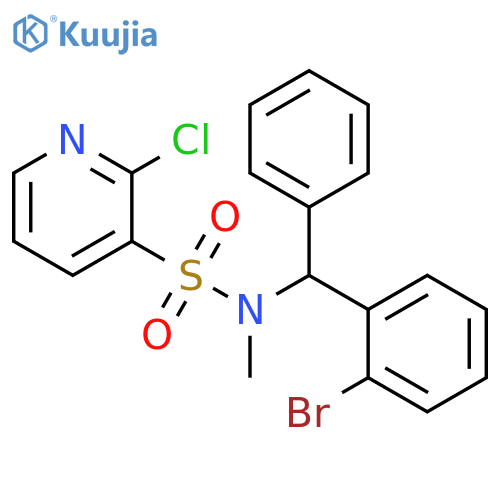 N-[(2-Bromophenyl)phenylmethyl]-2-chloro-N-methyl-3-pyridinesulfonamide structure
