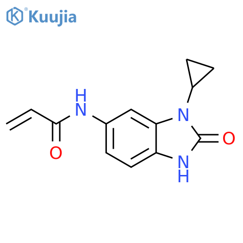N-(1-cyclopropyl-2-hydroxy-1H-1,3-benzodiazol-6-yl)prop-2-enamide structure