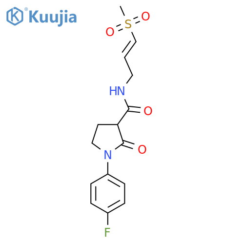 1-(4-Fluorophenyl)-N-[3-(methylsulfonyl)-2-propen-1-yl]-2-oxo-3-pyrrolidinecarboxamide structure
