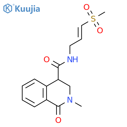 1,2,3,4-Tetrahydro-2-methyl-N-[3-(methylsulfonyl)-2-propen-1-yl]-1-oxo-4-isoquinolinecarboxamide structure