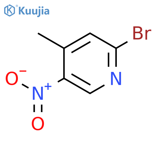 2-bromo-4-methyl-5-nitro-pyridine structure