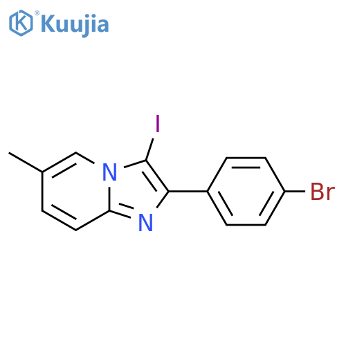 2-(4-Bromophenyl)-3-iodo-6-methylimidazo[1,2-a]pyridine structure