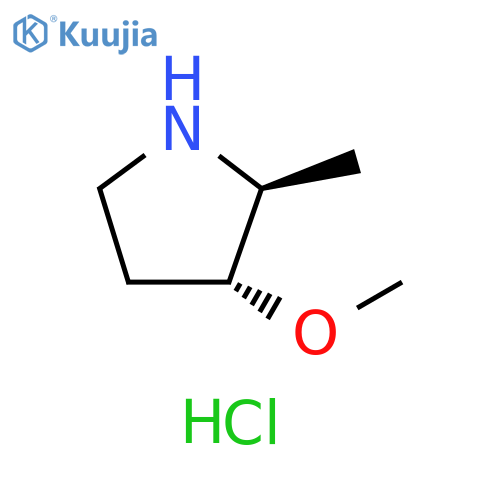 (2S,3R)-3-methoxy-2-methyl-pyrrolidine;hydrochloride structure