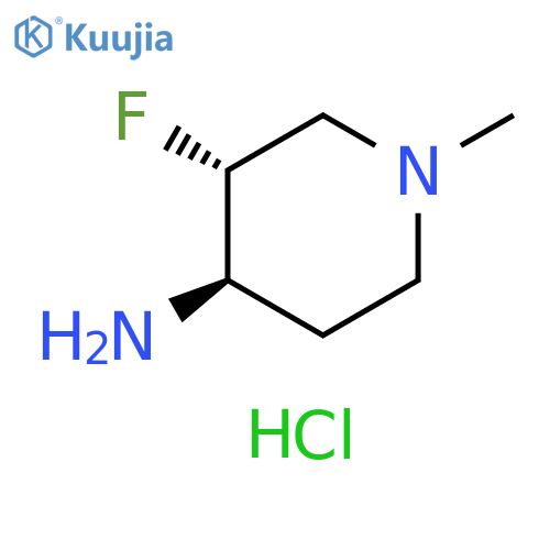 (3R,4R)-3-fluoro-1-methyl-piperidin-4-amine;dihydrochloride structure