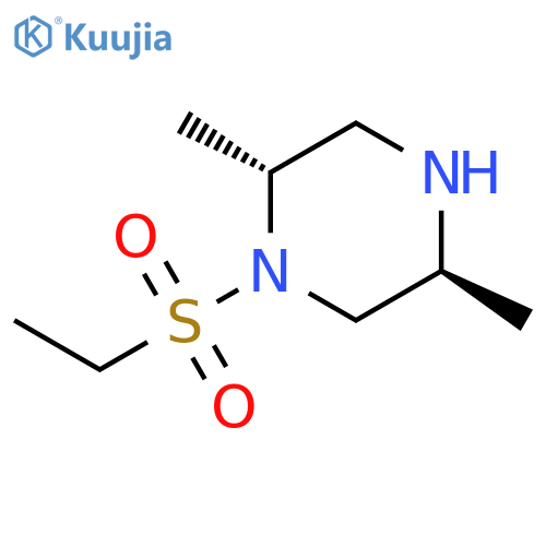 (2R,5S)-1-ethylsulfonyl-2,5-dimethyl-piperazine structure