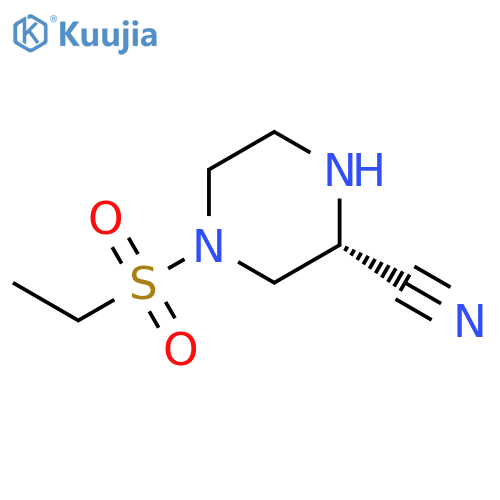 (2S)-4-ethylsulfonylpiperazine-2-carbonitrile structure
