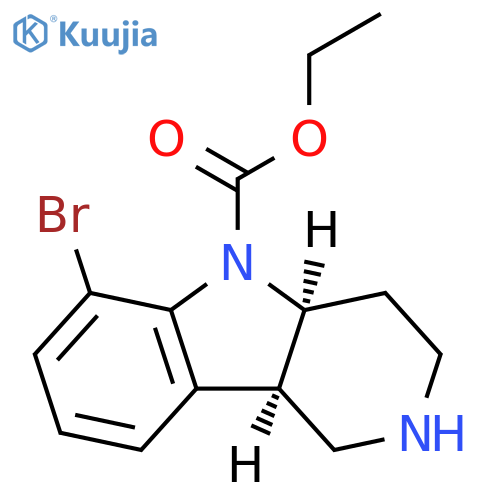 ethyl (4aS,9bR)-6-bromo-1H,2H,3H,4H,4aH,5H,9bH-pyrido[4,3-b]indole-5-carboxylate structure
