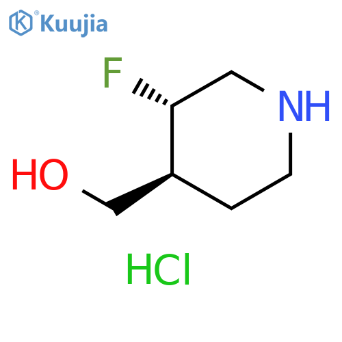 [(3S,4S)-3-fluoro-4-piperidyl]methanol;hydrochloride structure