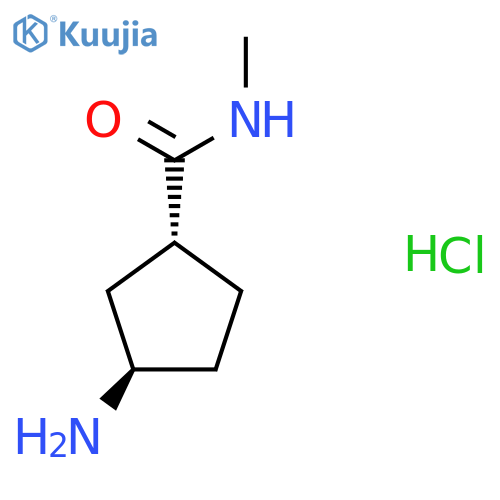 (1R,3R)-3-amino-N-methyl-cyclopentanecarboxamide hydrochloride structure