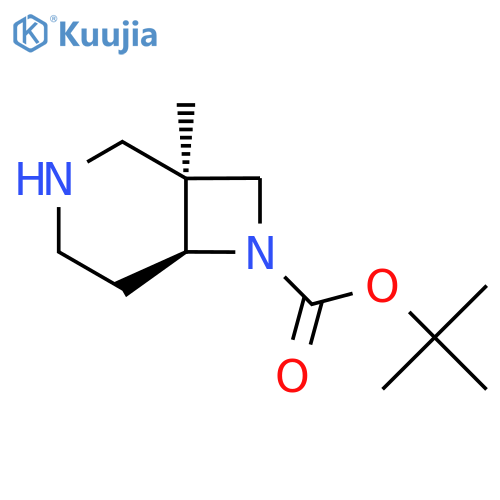 tert-Butyl (1S,6S)-1-methyl-3,7-diazabicyclo[4.2.0]octane-7-carboxylate structure