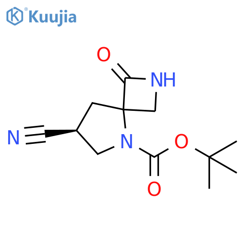 tert-butyl (7S)-7-cyano-3-oxo-2,5-diazaspiro[3.4]octane-5-carboxylate structure