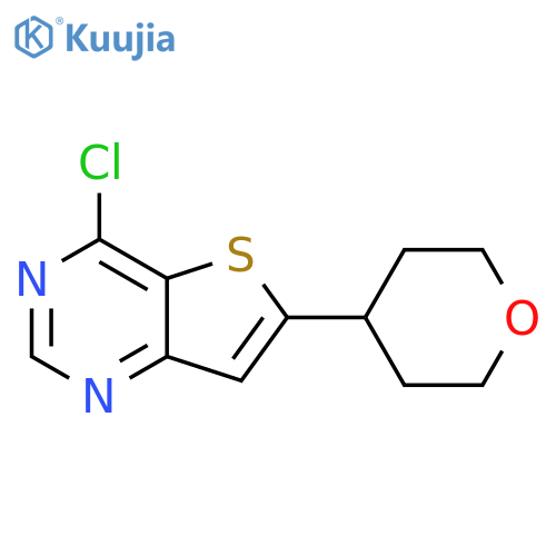 4-chloro-6-tetrahydropyran-4-yl-thieno[3,2-d]pyrimidine structure