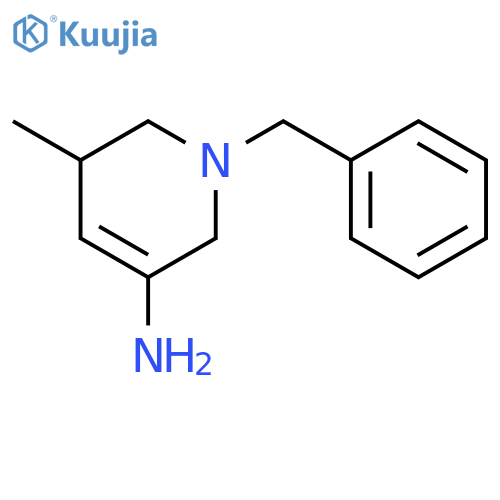 1-benzyl-3-methyl-3,6-dihydro-2H-pyridin-5-amine structure