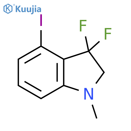 3,3-difluoro-4-iodo-1-methyl-indoline structure