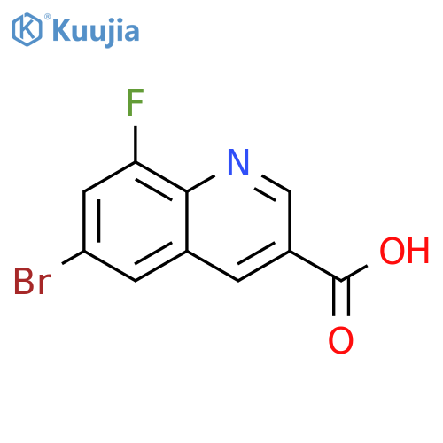 6-bromo-8-fluoro-quinoline-3-carboxylic acid structure