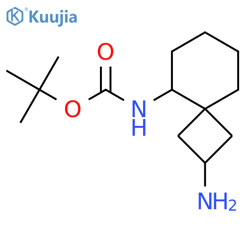 tert-butyl N-(2-aminospiro[3.5]nonan-9-yl)carbamate structure