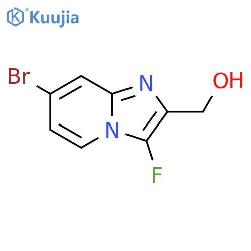 (7-bromo-3-fluoro-imidazo[1,2-a]pyridin-2-yl)methanol structure