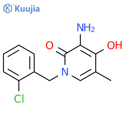 3-amino-1-[(2-chlorophenyl)methyl]-4-hydroxy-5-methyl-pyridin-2-one structure