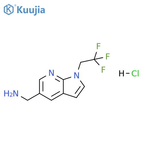 [1-(2,2,2-trifluoroethyl)pyrrolo[2,3-b]pyridin-5-yl]methanamine;hydrochloride structure