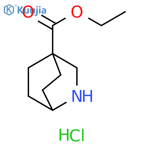 ethyl 2-azabicyclo[2.2.2]octane-4-carboxylate hydrochloride structure