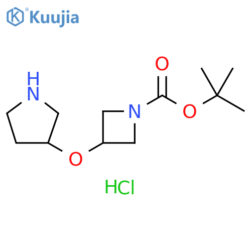 tert-butyl 3-pyrrolidin-3-yloxyazetidine-1-carboxylate;hydrochloride structure