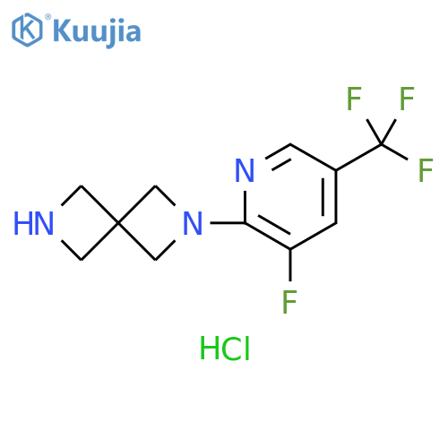 2-[3-fluoro-5-(trifluoromethyl)-2-pyridyl]-2,6-diazaspiro[3.3]heptane;hydrochloride structure