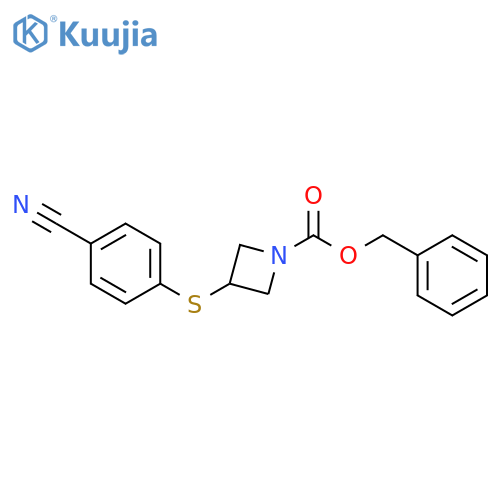 benzyl 3-(4-cyanophenyl)sulfanylazetidine-1-carboxylate structure