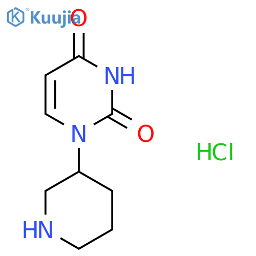 2,4(1H,3H)-Pyrimidinedione, 1-(3-piperidinyl)-, hydrochloride (1:1) structure