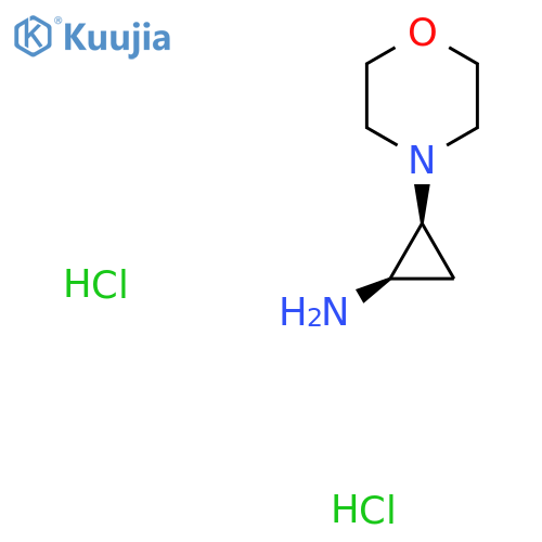 rac-(1R,2S)-2-(morpholin-4-yl)cyclopropan-1-amine dihydrochloride structure