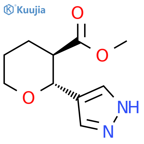 rac-methyl (2R,3R)-2-(1H-pyrazol-4-yl)oxane-3-carboxylate, trans structure