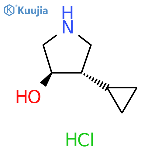 rac-(3R,4S)-4-cyclopropylpyrrolidin-3-ol hydrochloride structure
