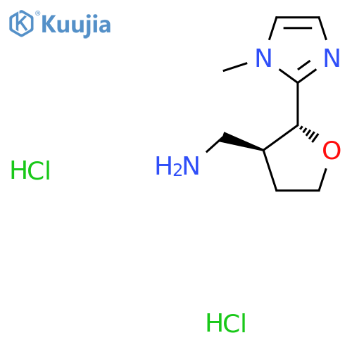[(2R,3S)-2-(1-methyl-1H-imidazol-2-yl)oxolan-3-yl]methanamine dihydrochloride structure