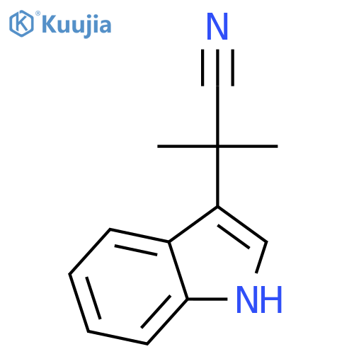 2-(1H-Indol-3-yl)-2-methylpropanenitrile structure