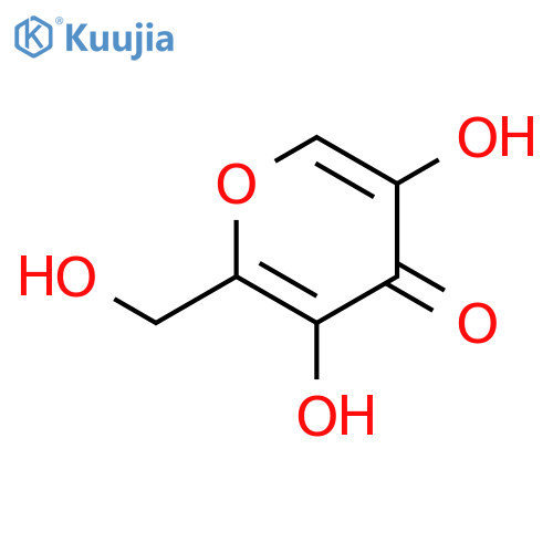 4H-Pyran-4-one,3,5-dihydroxy-2-(hydroxymethyl)- structure