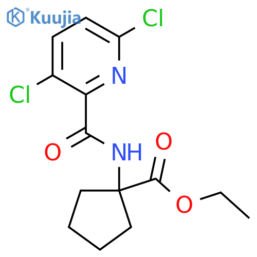 Ethyl 1-(3,6-dichloropyridine-2-amido)cyclopentane-1-carboxylate structure
