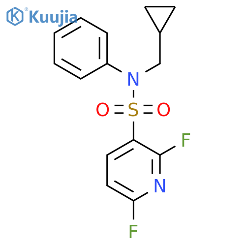 N-(cyclopropylmethyl)-2,6-difluoro-N-phenylpyridine-3-sulfonamide structure