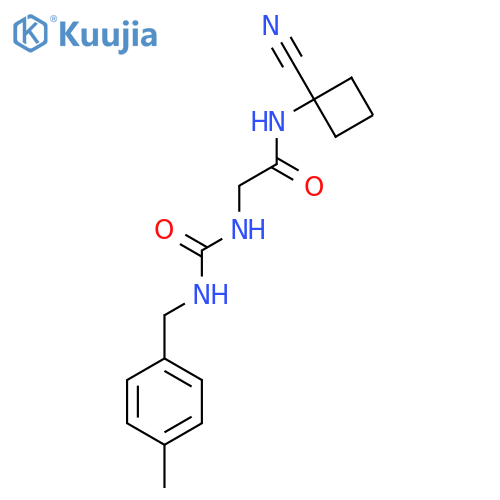 N-(1-cyanocyclobutyl)-2-({[(4-methylphenyl)methyl]carbamoyl}amino)acetamide structure