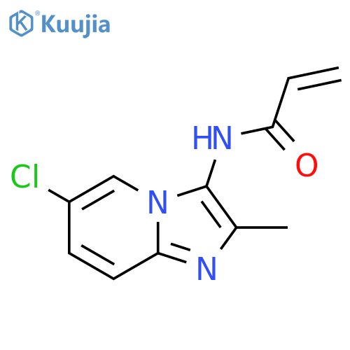 N-{6-chloro-2-methylimidazo[1,2-a]pyridin-3-yl}prop-2-enamide structure
