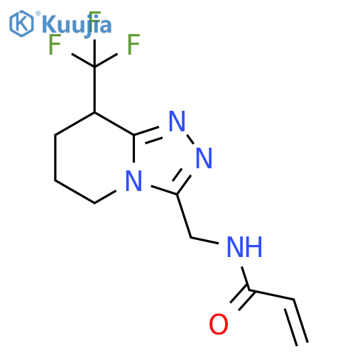 N-{8-(trifluoromethyl)-5H,6H,7H,8H-1,2,4triazolo4,3-apyridin-3-ylmethyl}prop-2-enamide structure