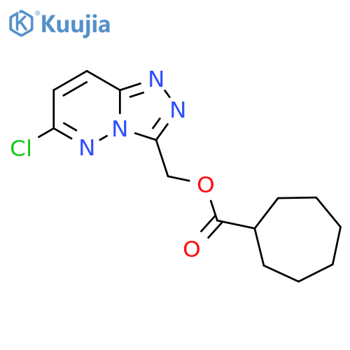 {6-Chloro-[1,2,4]triazolo[4,3-b]pyridazin-3-yl}methyl cycloheptanecarboxylate structure