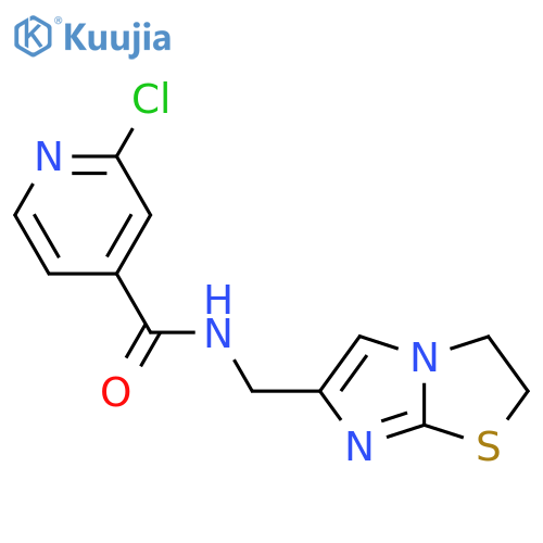 2-chloro-N-{2H,3H-imidazo2,1-b1,3thiazol-6-ylmethyl}pyridine-4-carboxamide structure